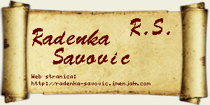 Radenka Savović vizit kartica
